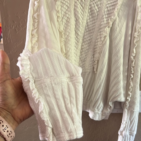 Free People Women’s More Romance Top color Ivory size XL - Picture 8 of 16